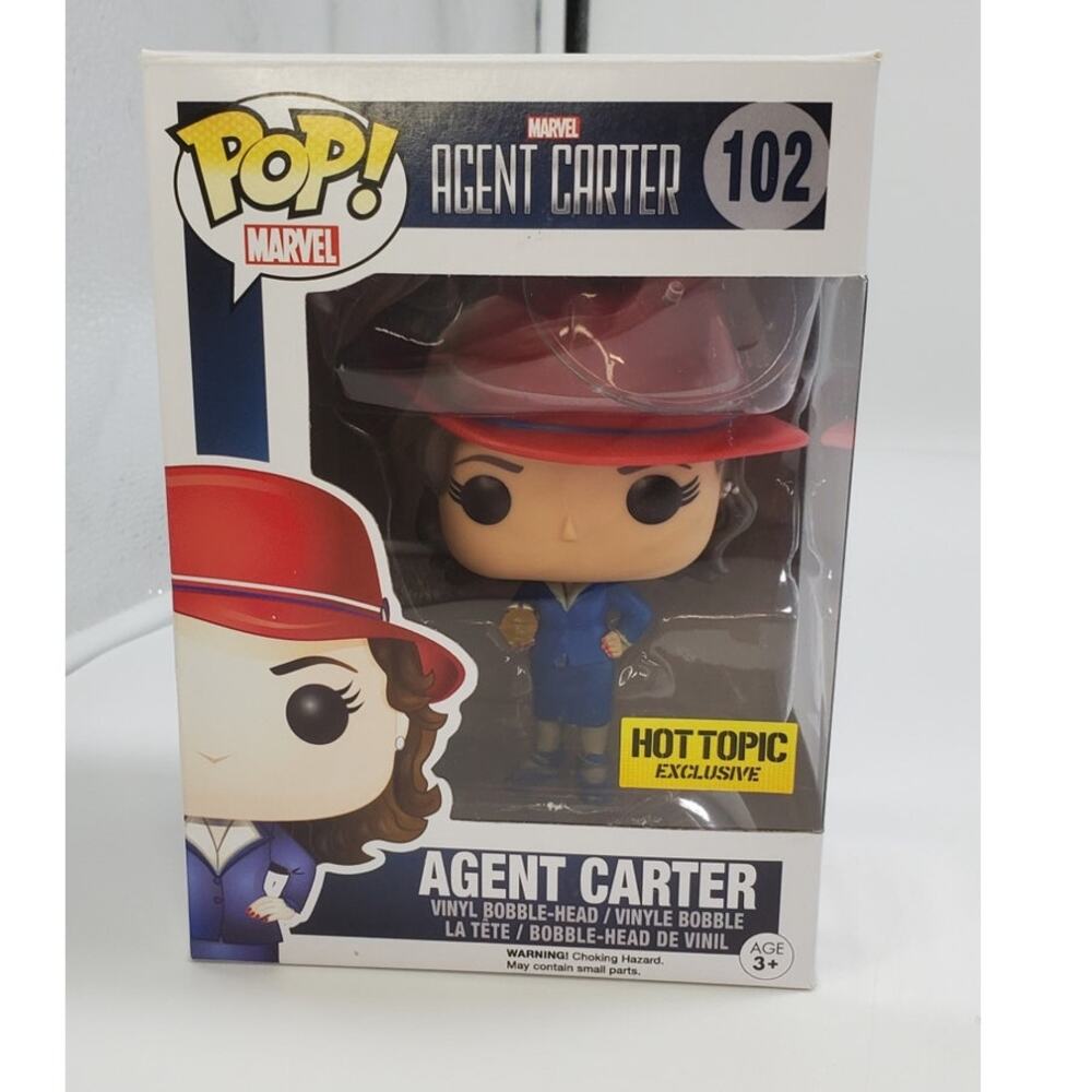 Funko Pop! Hot Topic Exclusive #102 Marvel Agent Carter with Gold Orb  **NOS**